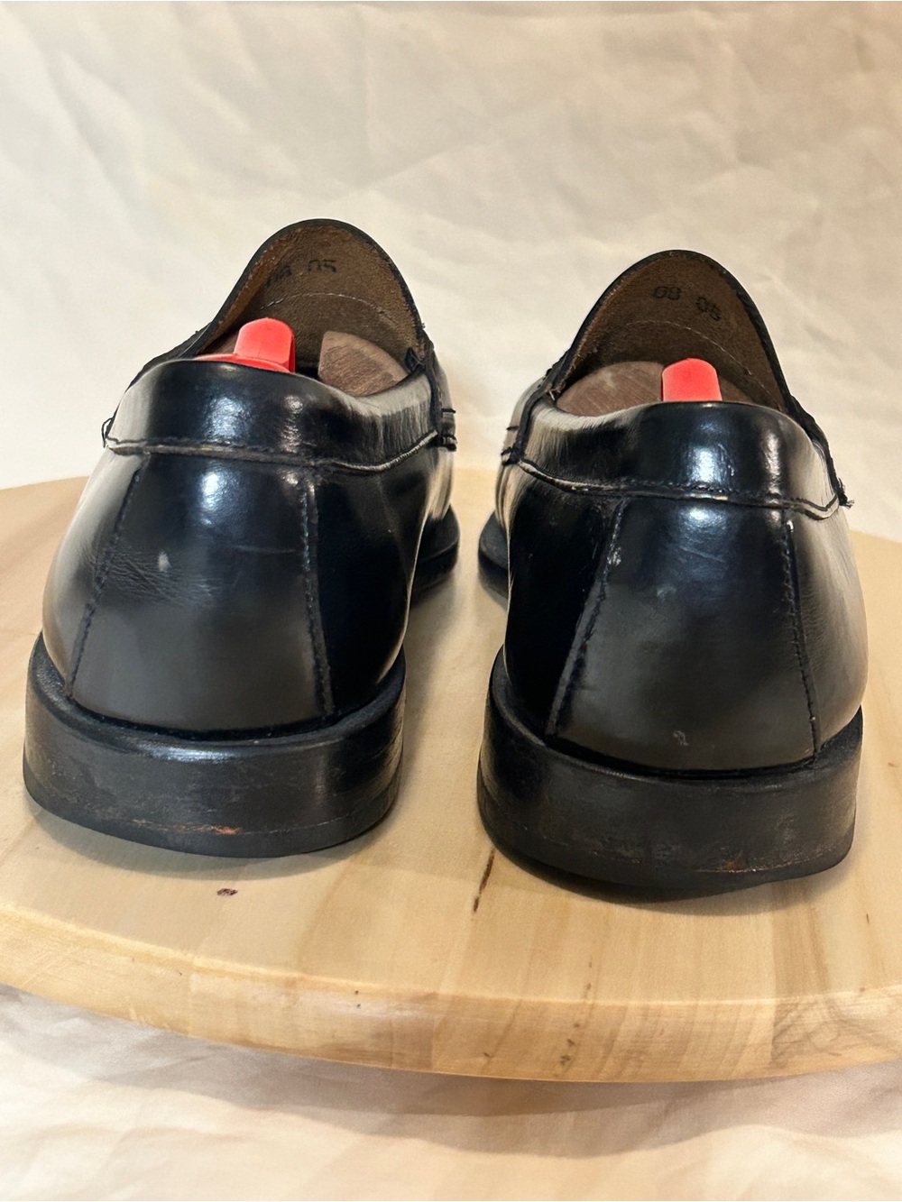 Bass Men’s Black Leather Penny Loafer Slip-On Dress Shoes Round Toe 12 M - Picture 4 of 8